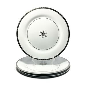 Target “Arctic Solstice Snowflake” Set of 4 Porcelain Dinner Plates 10 3/4”